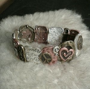 One of a kind Peace and Love bracelet